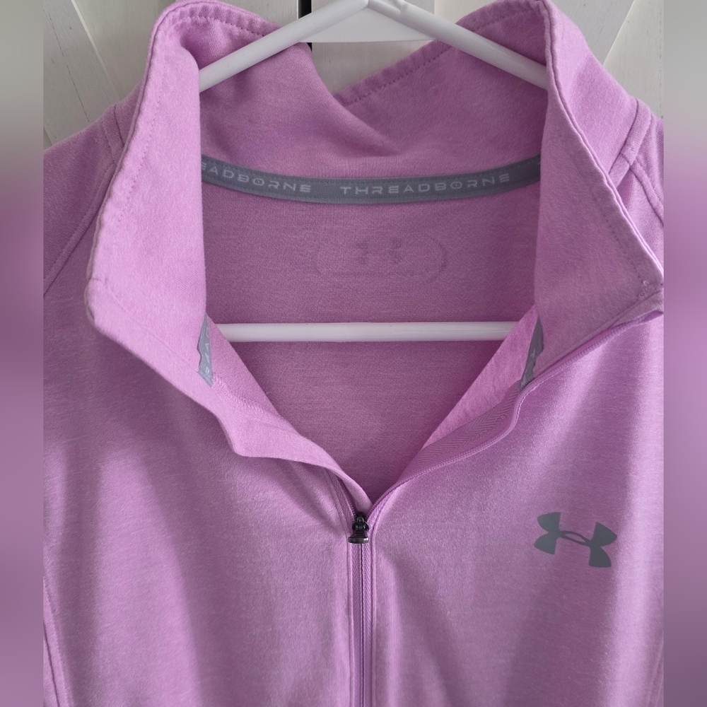 Under Armour Lavender Long Sleeve Pullover - Picture 3 of 5